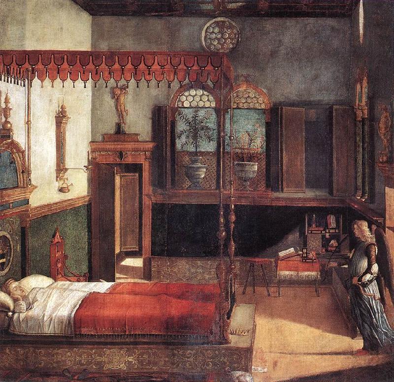 CARPACCIO, Vittore The Dream of St Ursula  dfg oil painting picture